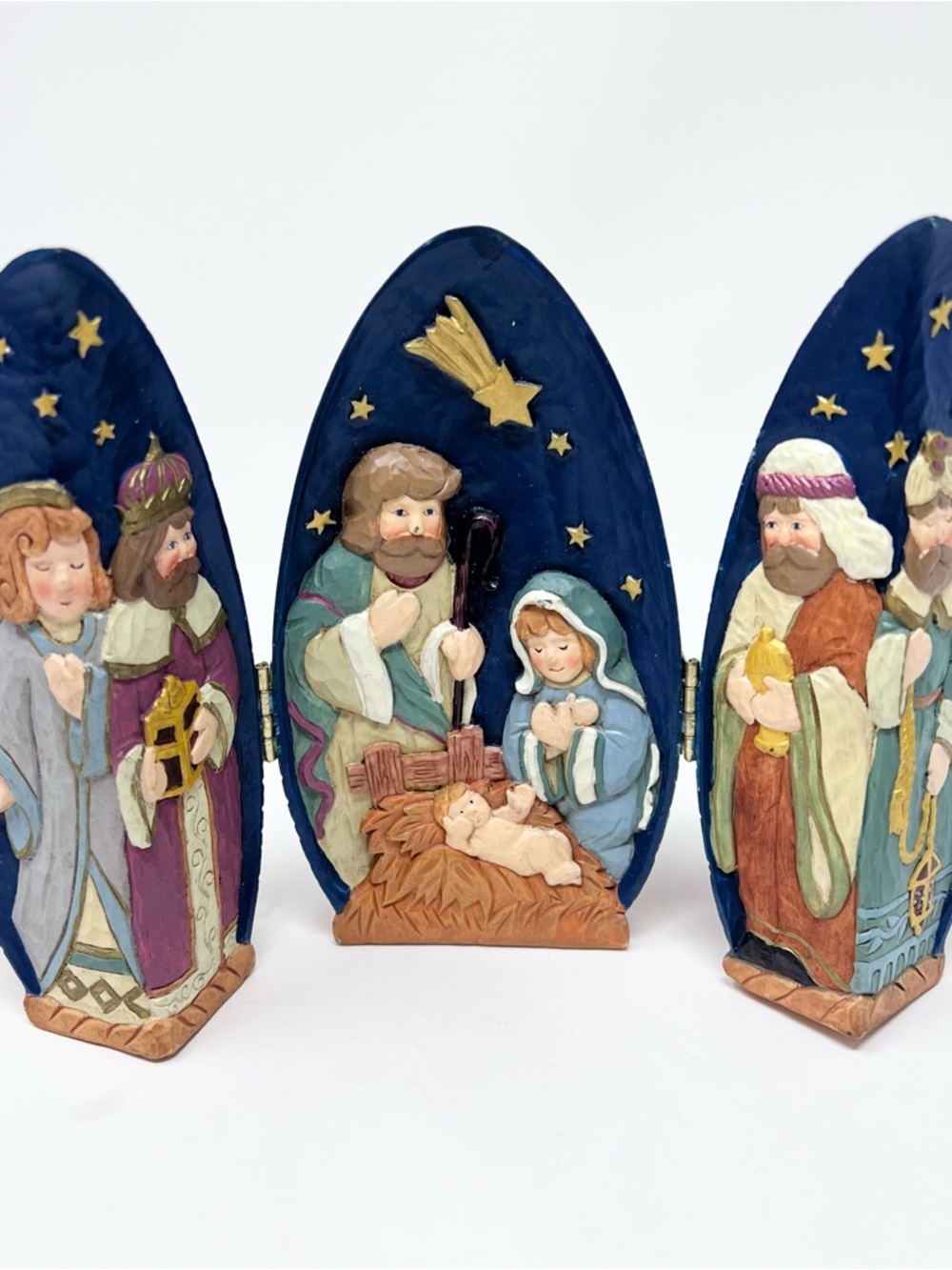 Nativity Three Kings Wisemen Tri-fold Nativity Scene Christmas Holy Family